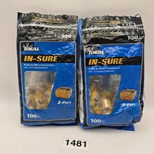IN-SURE PUSH IN WIRE CONNECTORS 3-PORT #20-#12GAUGE/CALIBRADOR 145PCS